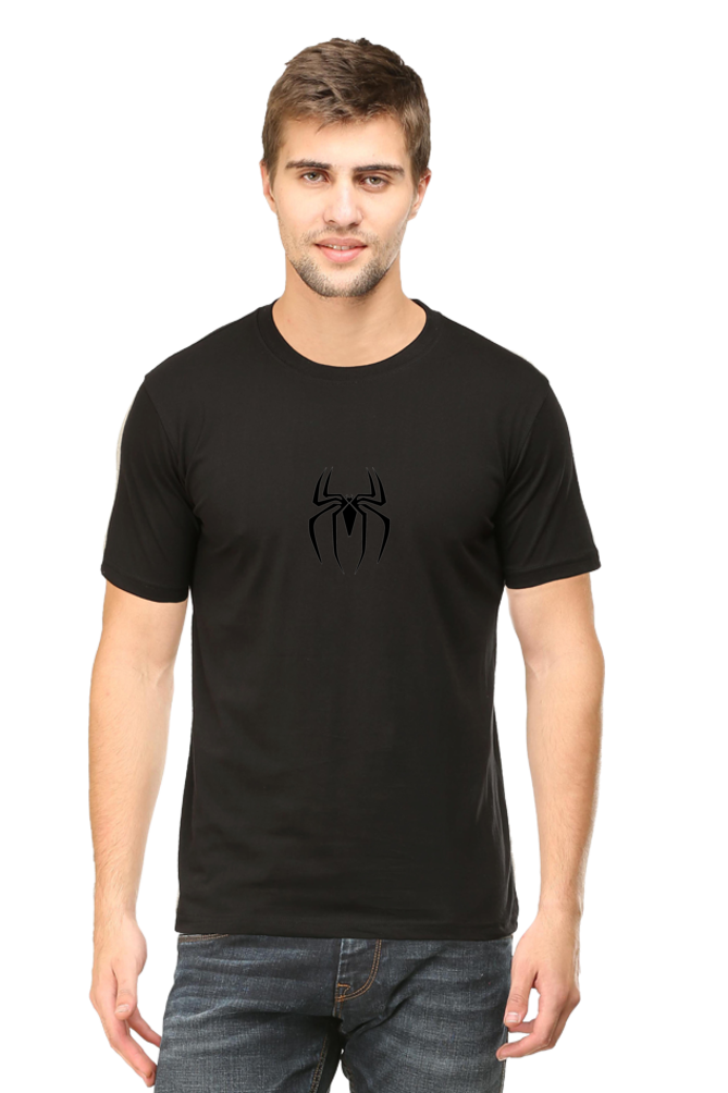 Male Round Neck Half Sleeve Classic Black S - The Felix Store
