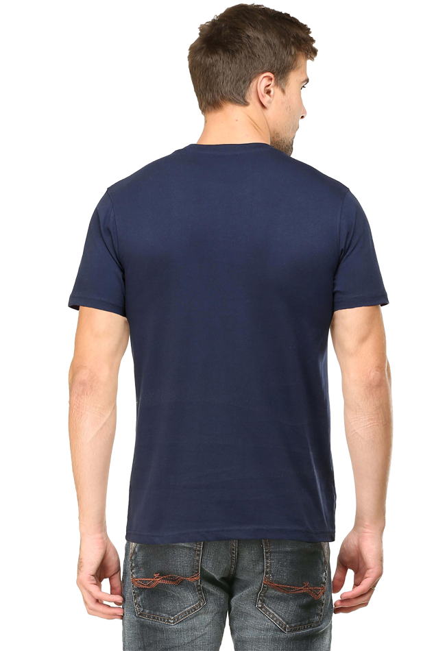 Male Round Neck Half Sleeve Classic Black S - The Felix Store