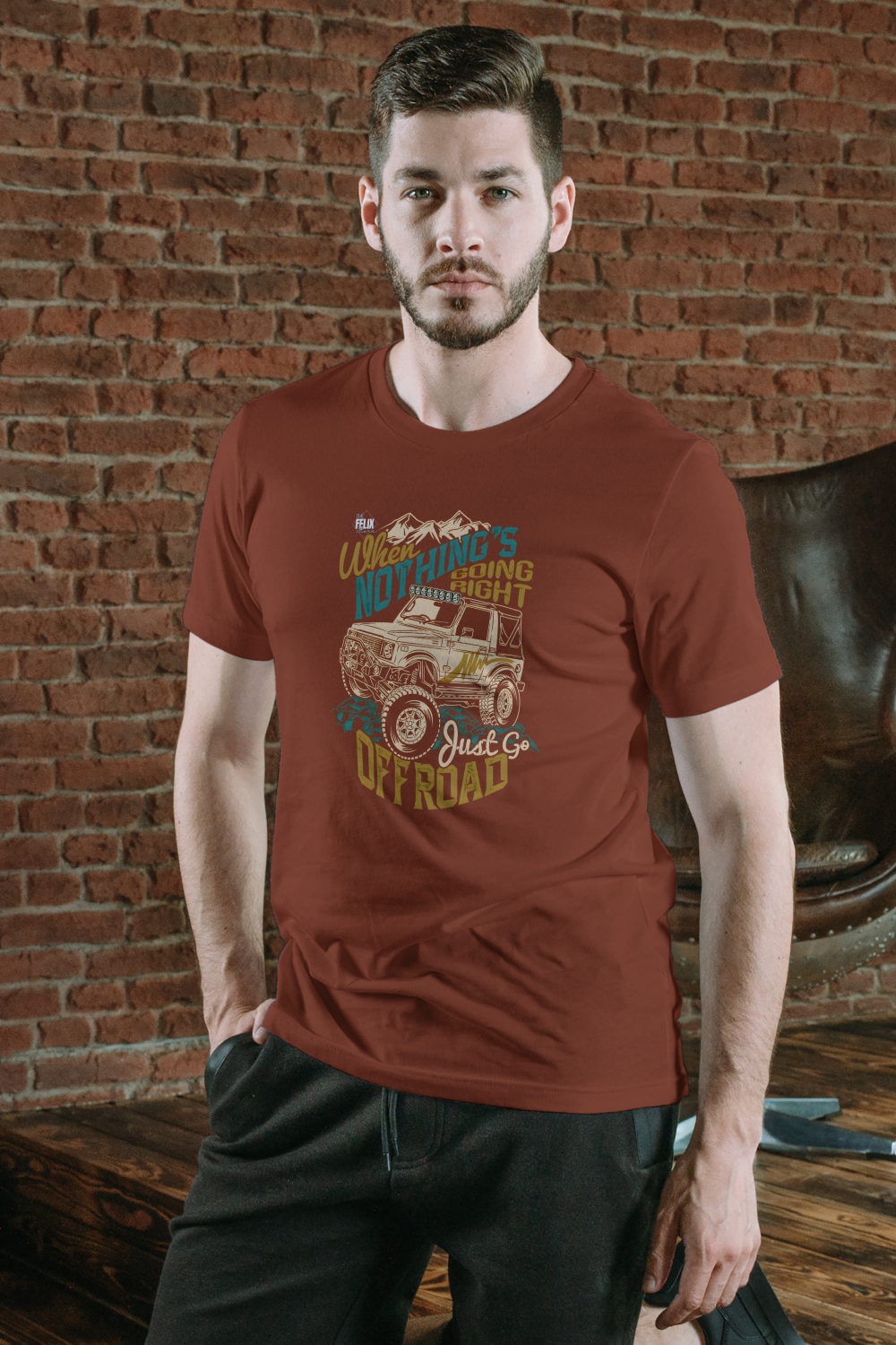 Off-Road Gypsy T-Shirt with 4x4 adventure graphic for Jeep and truck lovers