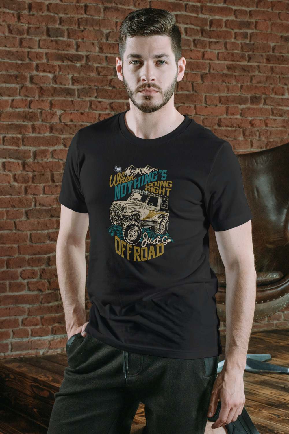 Off-Road Gypsy T-Shirt with 4x4 adventure graphic for Jeep and truck lovers