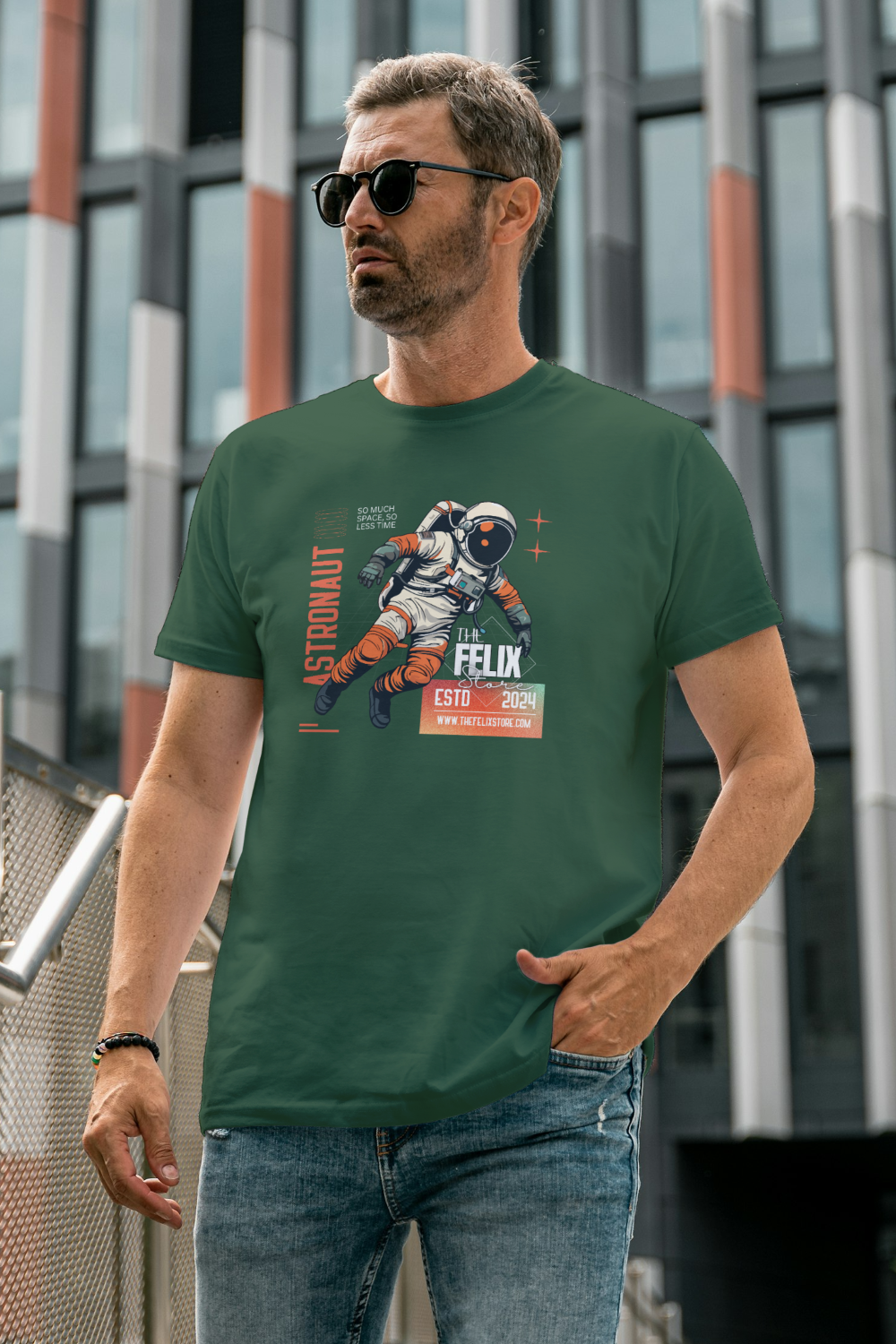 The Astronaut | Men’s Classic Round Neck T-shirt | The Felix Store - The Felix Store