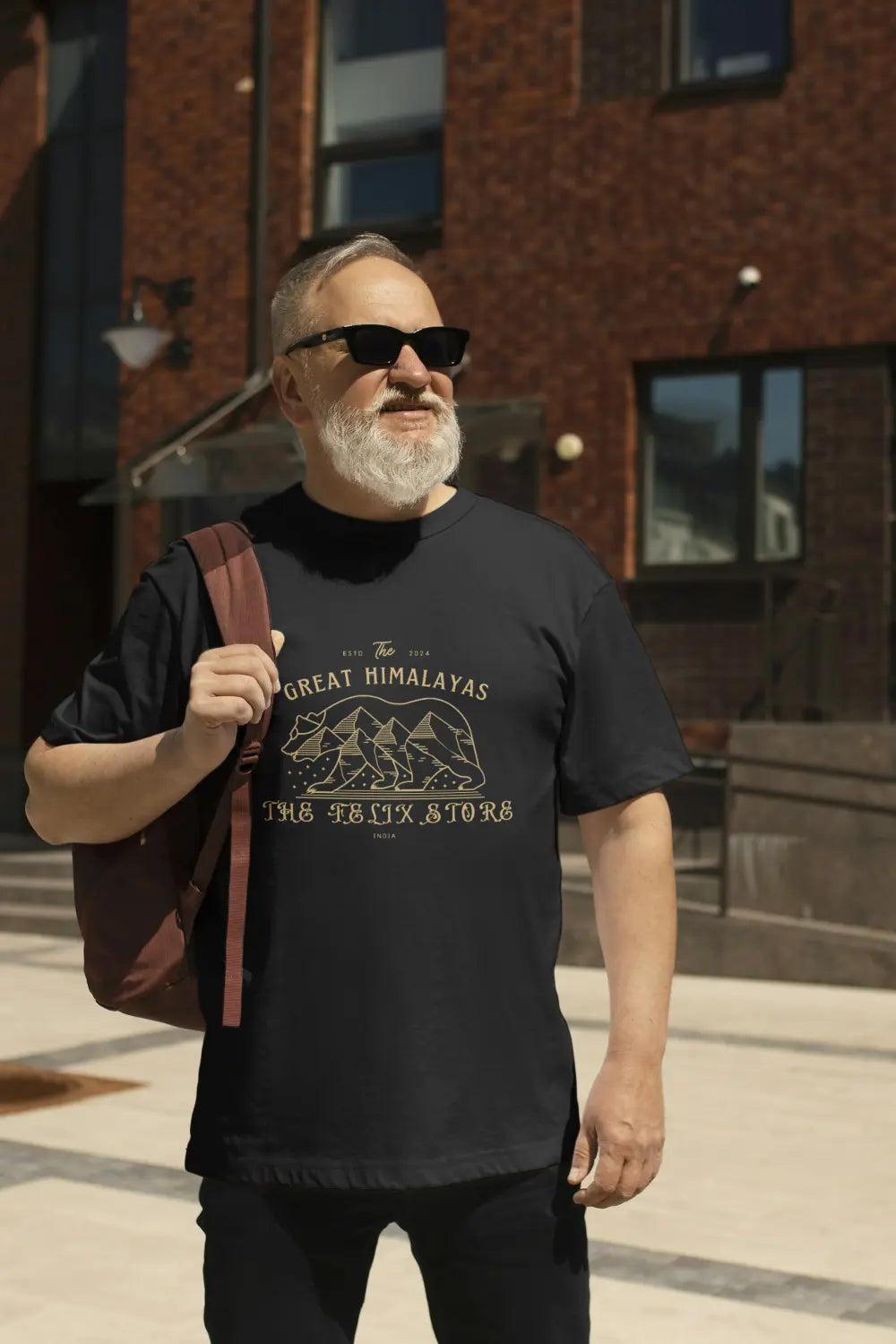 Men’s Premium Round Neck T-shirt | The Great Himalayas | The Felix Store - The Felix Store