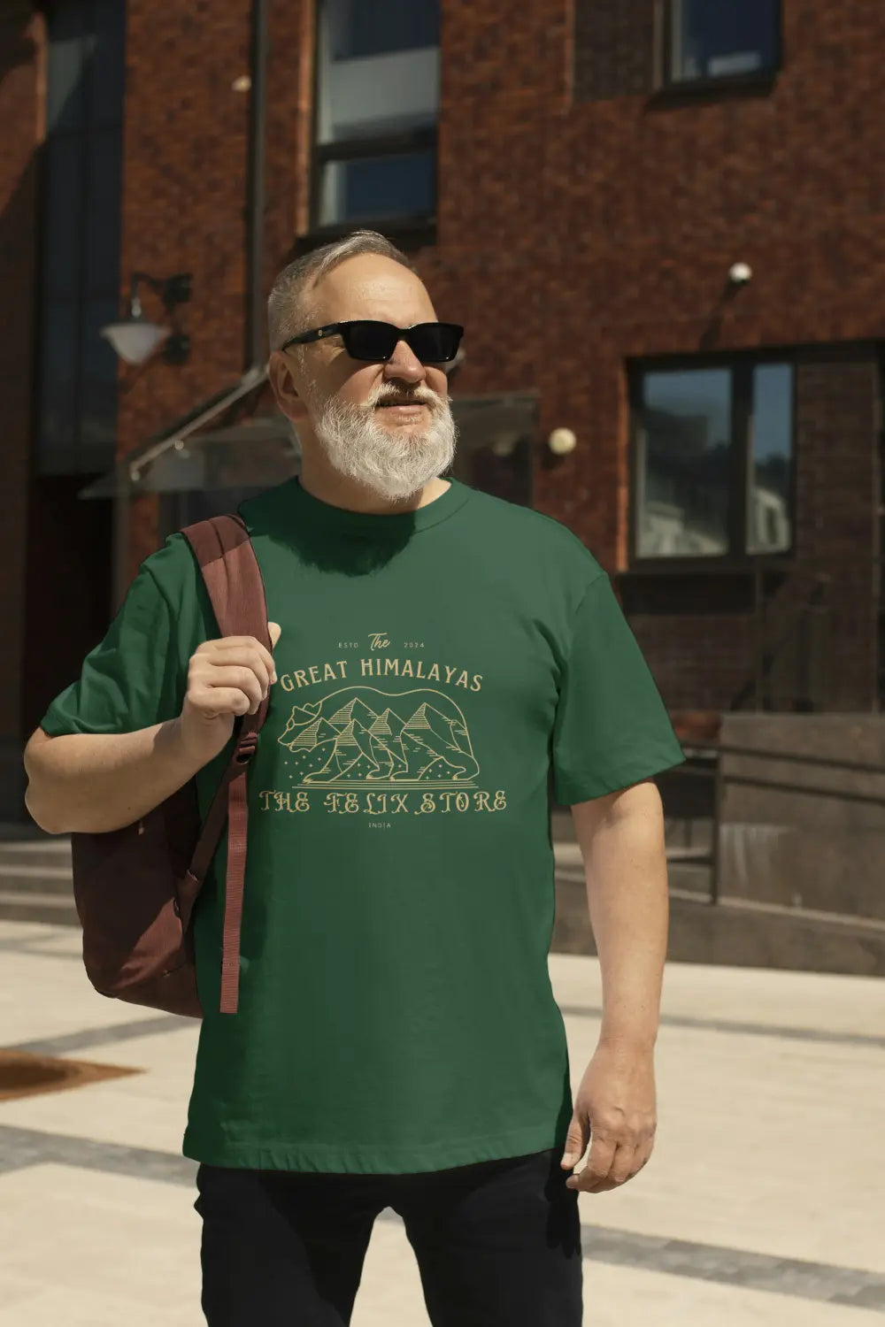 Men’s Premium Round Neck T-shirt | The Great Himalayas | The Felix Store - The Felix Store