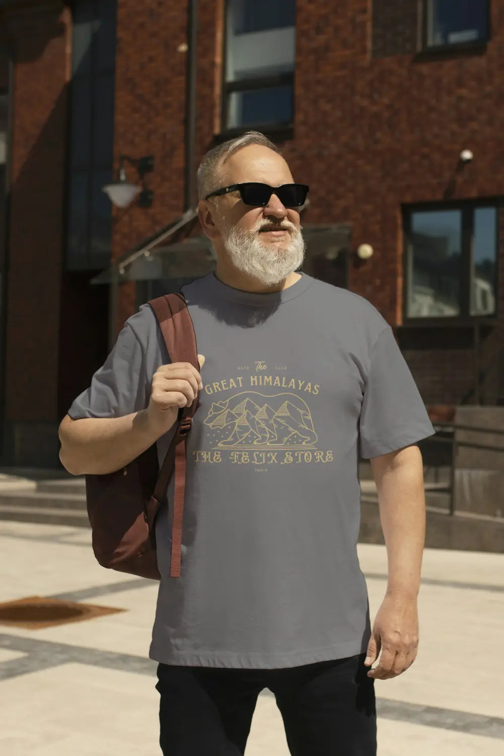 Men’s Premium Round Neck T-shirt | The Great Himalayas | The Felix Store - The Felix Store