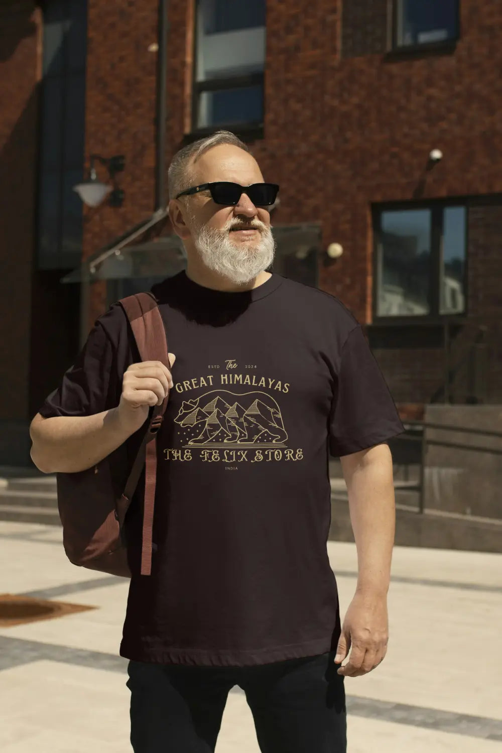 Men’s Premium Round Neck T-shirt | The Great Himalayas | The Felix Store - The Felix Store