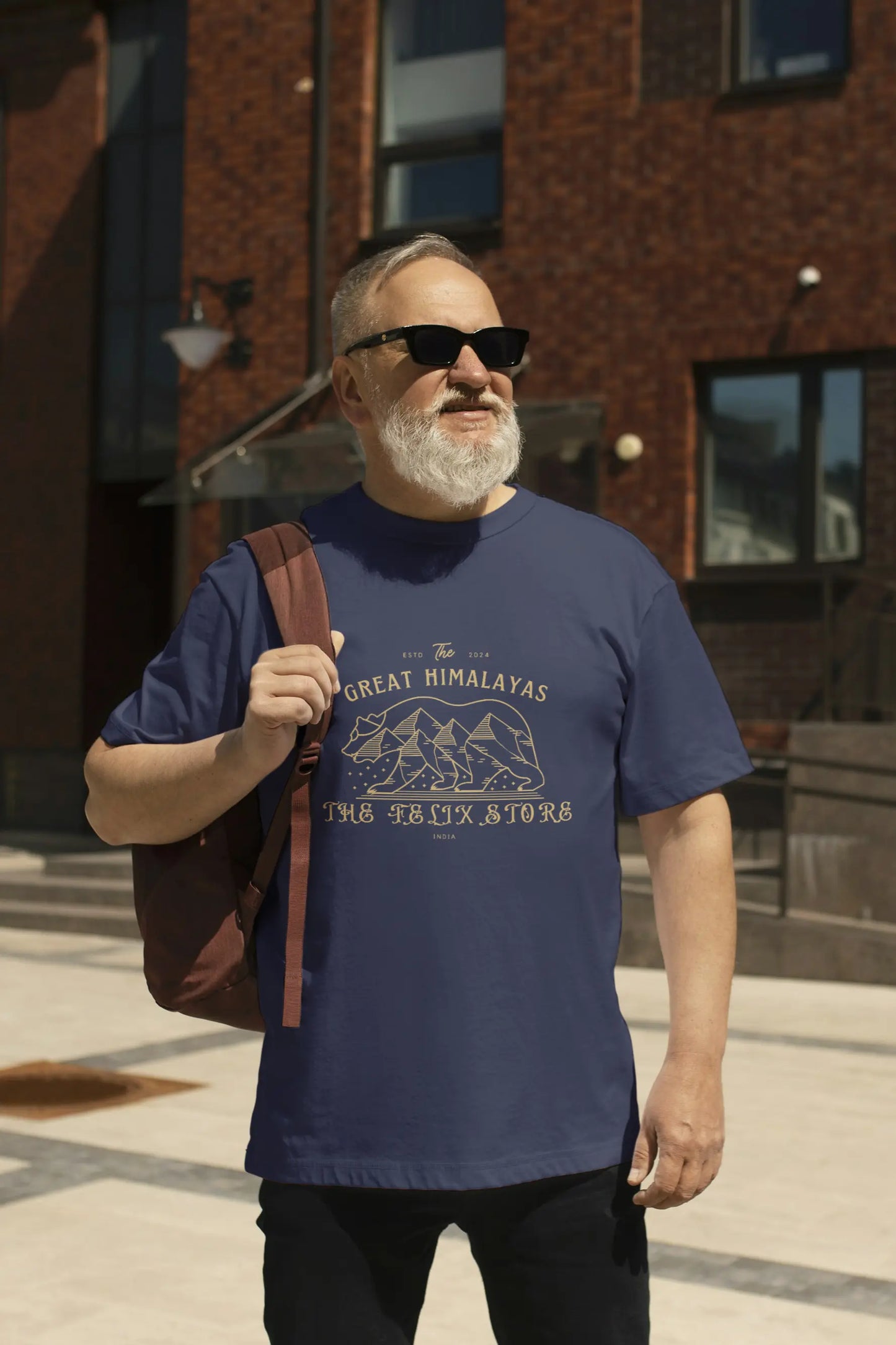 Men’s Premium Round Neck T-shirt | The Great Himalayas | The Felix Store - The Felix Store