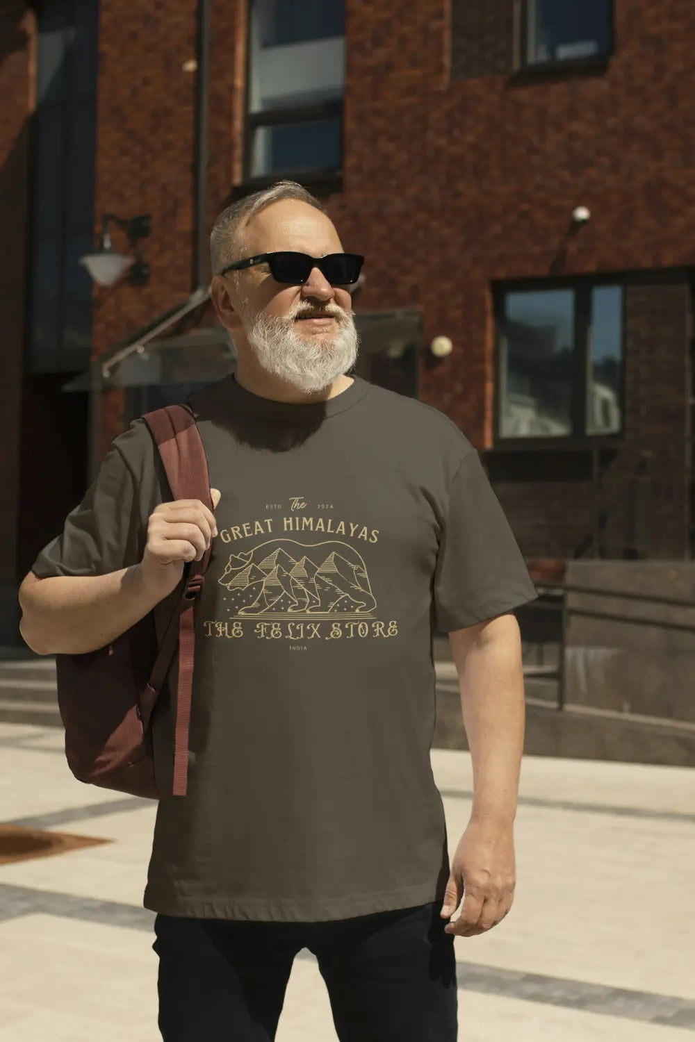 Men’s Premium Round Neck T-shirt | The Great Himalayas | The Felix Store - The Felix Store