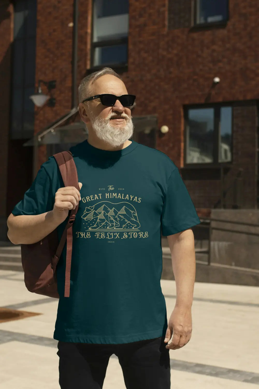 Men’s Premium Round Neck T-shirt | The Great Himalayas | The Felix Store - The Felix Store