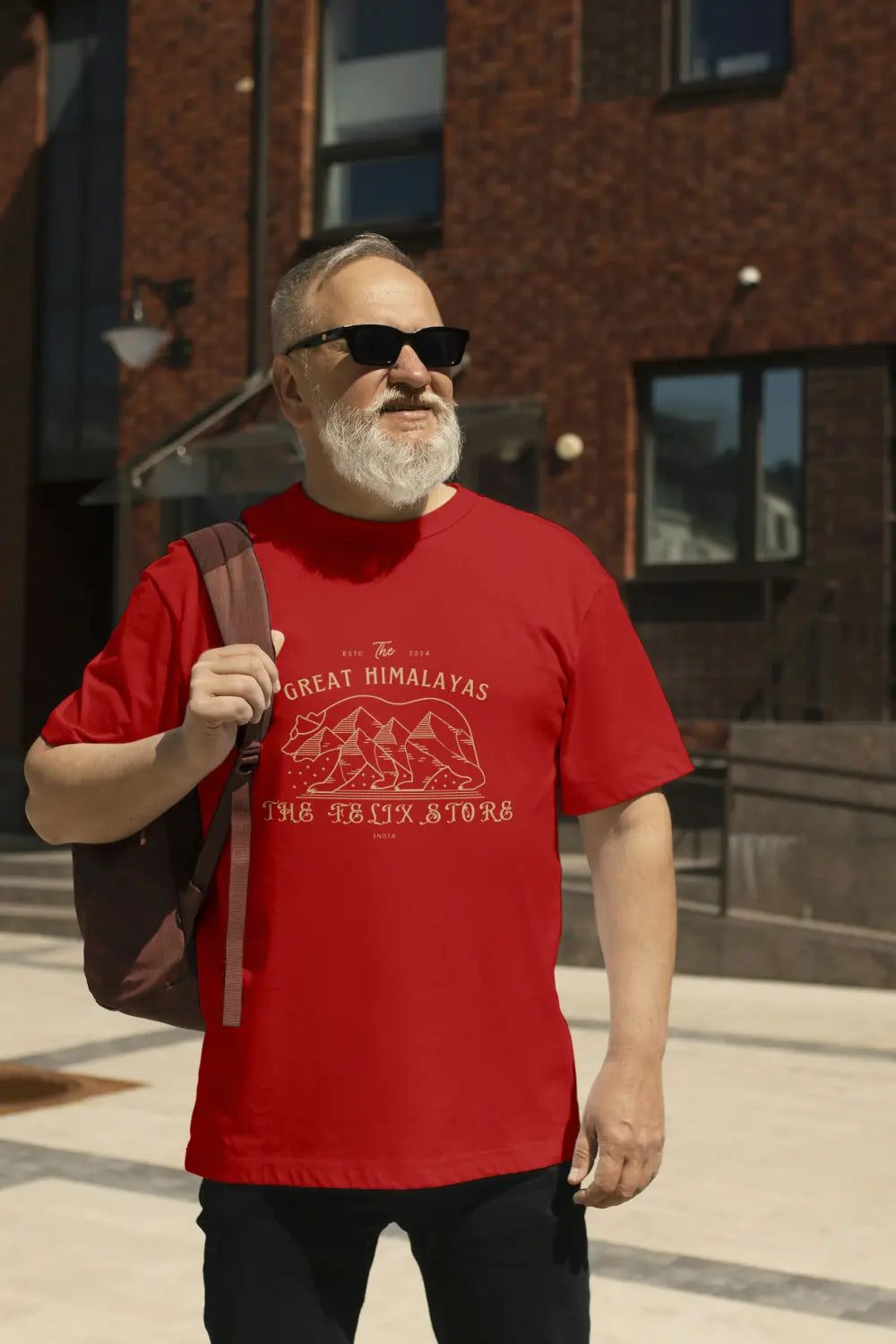 Men’s Premium Round Neck T-shirt | The Great Himalayas | The Felix Store - The Felix Store