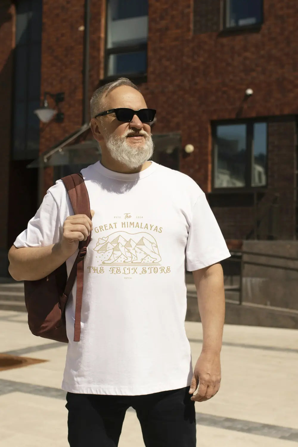 Men’s Premium Round Neck T-shirt | The Great Himalayas | The Felix Store - The Felix Store