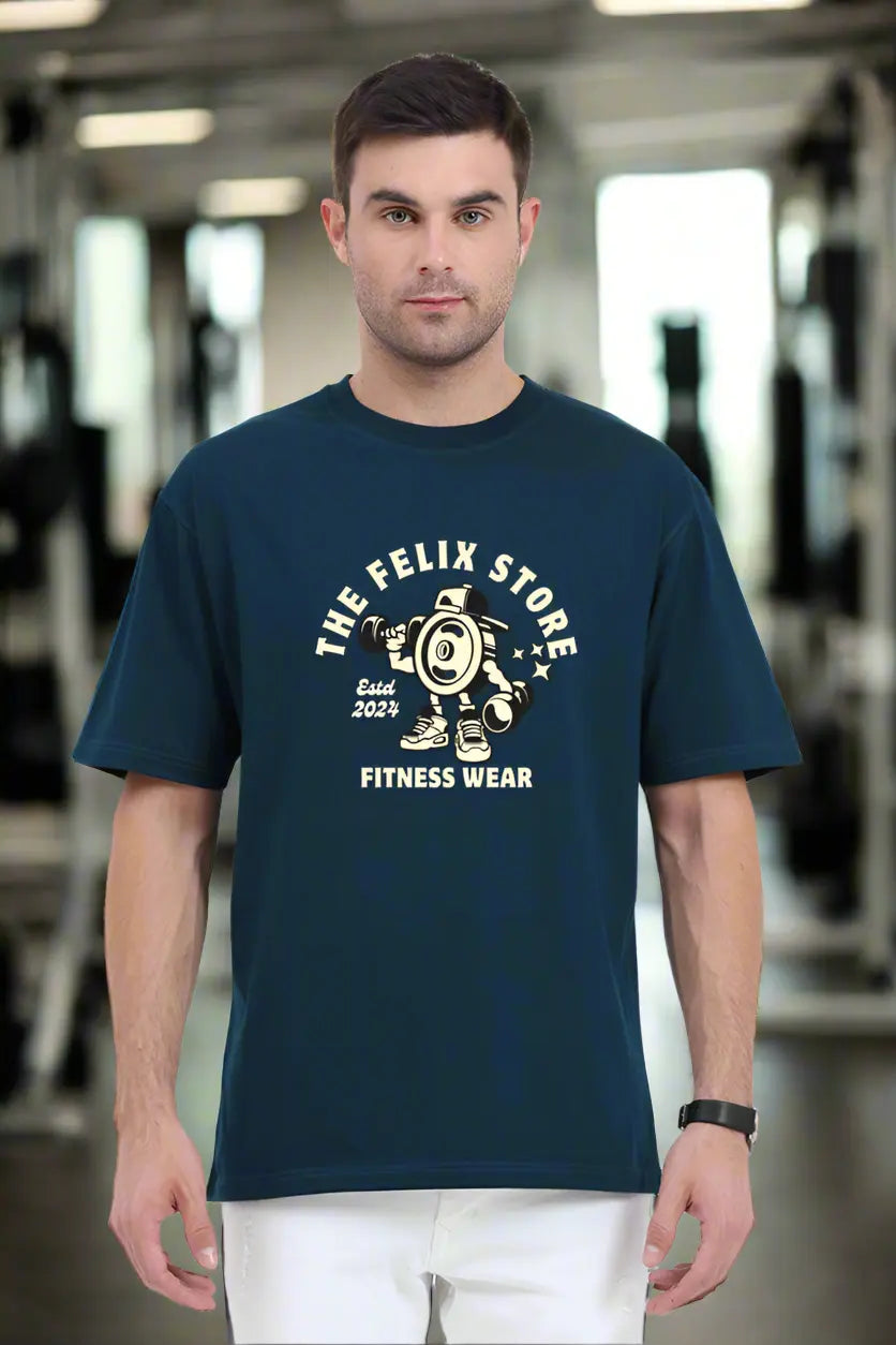 Oversized Classic Barbell T-Shirt | The Felix Store - The Felix Store