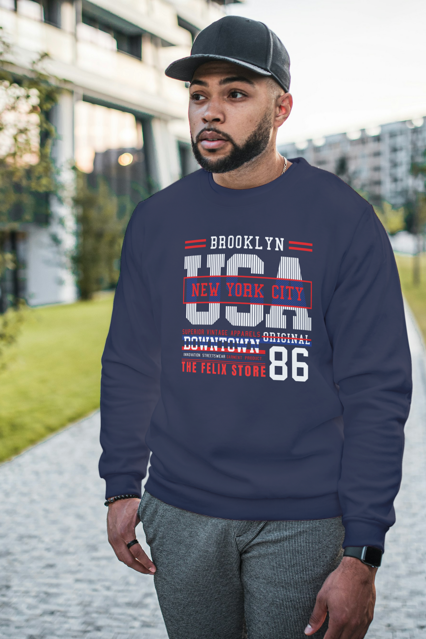 Men’s USA Graphic Sweatshirt | The Felix Store - The Felix Store