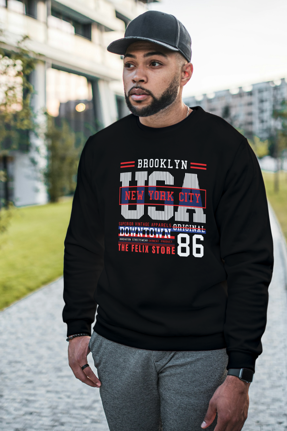 Men’s USA Graphic Sweatshirt | The Felix Store - The Felix Store