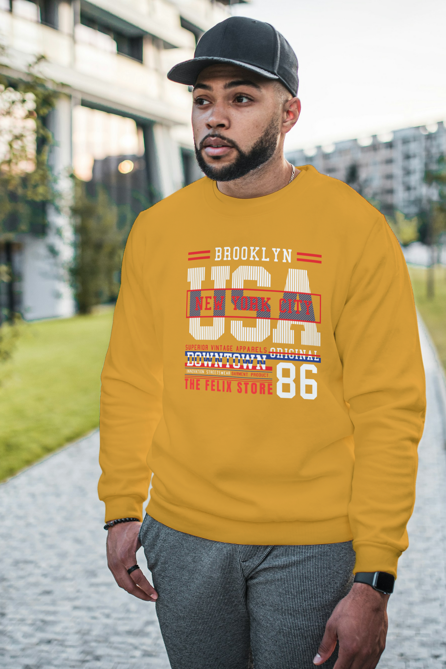 Men’s USA Graphic Sweatshirt | The Felix Store - The Felix Store