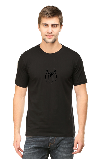 Male Round Neck Half Sleeve Classic Black S - The Felix Store