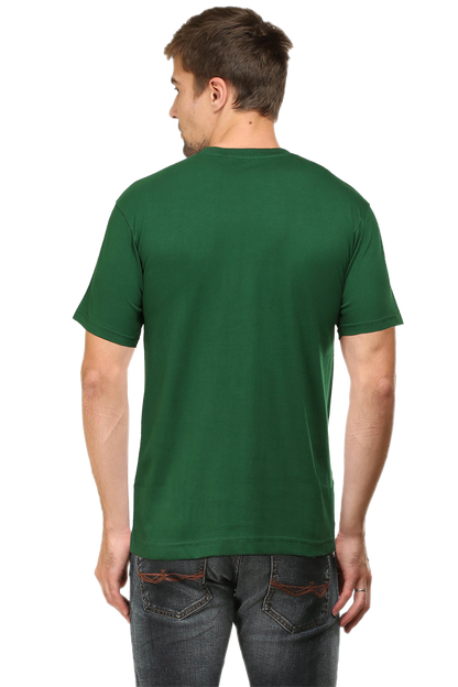 Male Round Neck Half Sleeve Classic Black S - The Felix Store