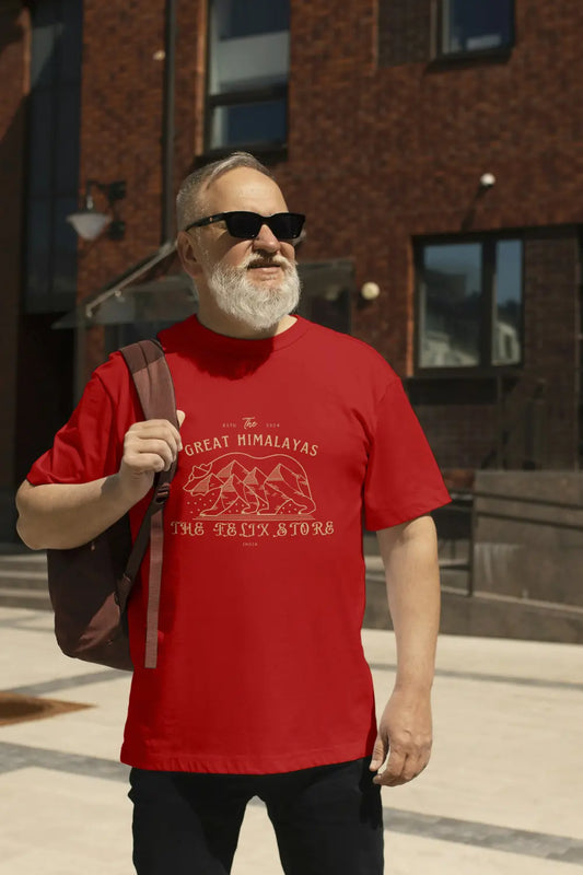 Men’s Premium Round Neck T-shirt | The Great Himalayas | The Felix Store - The Felix Store